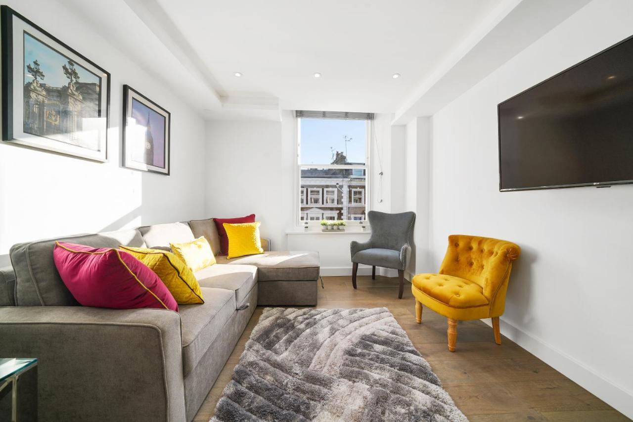 City Prime Apartments ロンドン エクステリア 写真 A living room in a serviced apartment in London